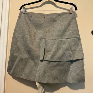 Marni Gray A-Line Mini Skirt Asymmetrical Cargo
